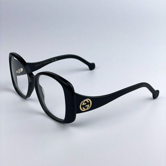 Gucci GG1236O 001 BRAND NEW Eyeglasses Black Butterfly Women